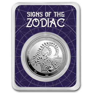 Tokelau: Zodiac Series - Koziorożec 1 uncja Srebra 2024 Slab